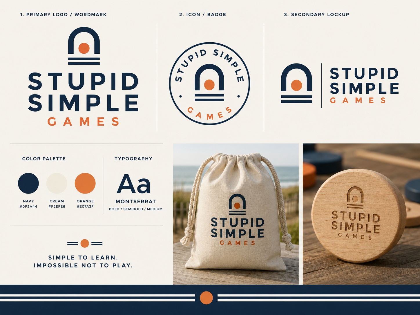 STUPID SIMPLE GAMES outdoor game brand board and product details