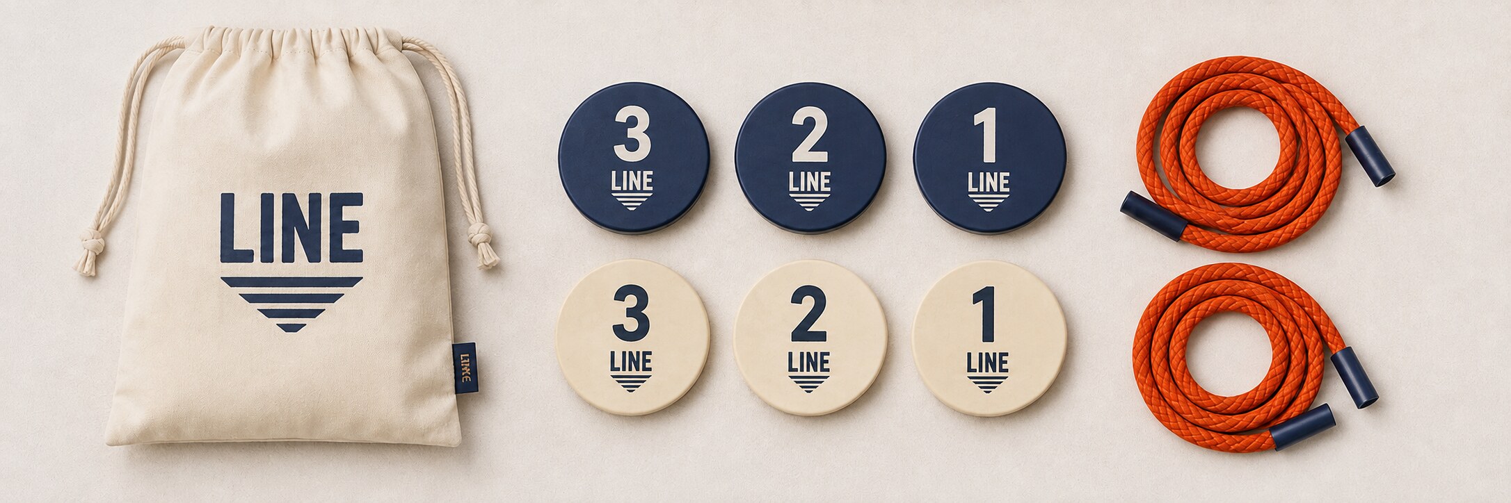 LINE outdoor game set and lifestyle view